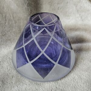 Yankee Candle Purple Glass Candle Topper - EUC